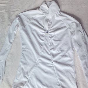 Ski base layer top, alpine design, white, M